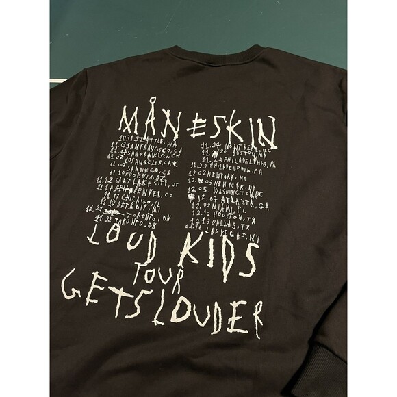 Maneskin Loud Kids Tour Gets Louder Pullover Sweatshirt LARGE Band Music Italy - Picture 4 of 6